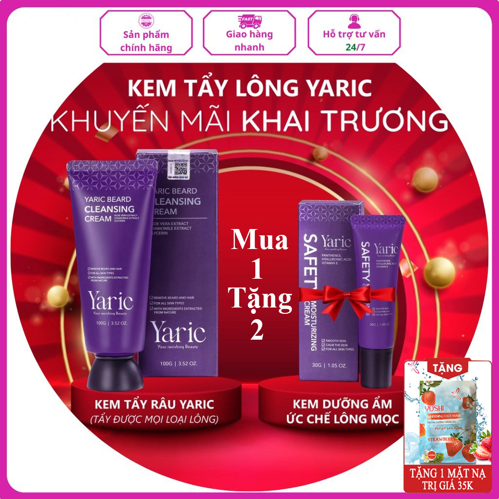 Mua 1 Tặng 2 MN Kem tẩy lông, tẩy râu dùng được cho da nhạy cảm tặng kèm