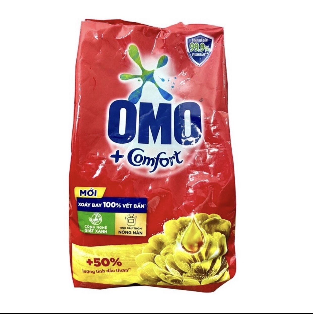 Bột giặt Omo Comfort gói 2.6kg tinh dầu thơm nồng nàn lưu hương thơm lâu - xà bông giặt tay đánh bay mọi vết bẩn cứng đầu