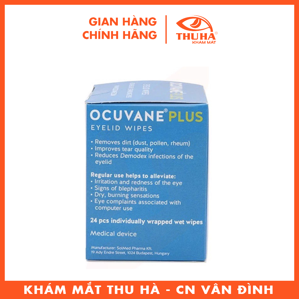Miếng gạc lau mi mắt OCUVANE PLUS - Hungary