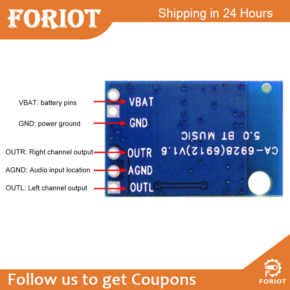 Foriot CA-6928 Bluetooth Audio Module 5.0BT Bluetooth Receiver Module