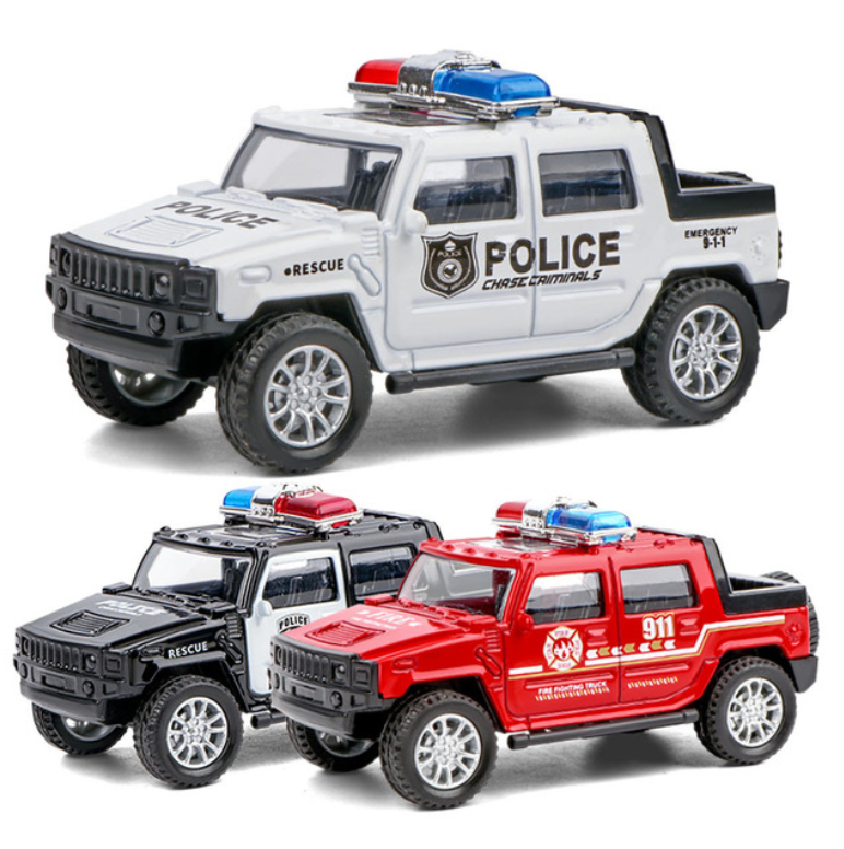 Xe đồ chơi, xe địa hình cảnh sát, đồ chơi cho bé chất liệu hợp kim