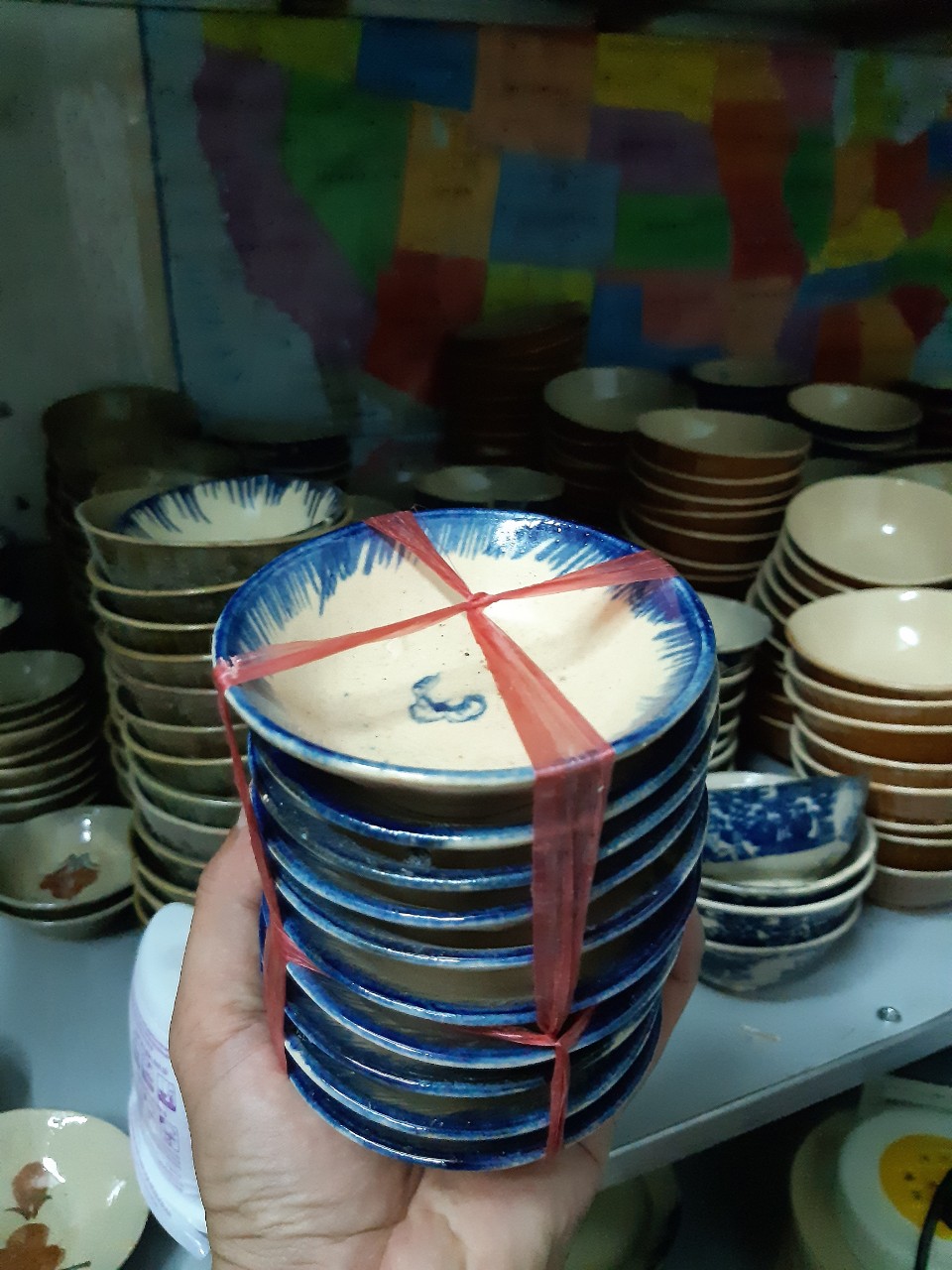 Chén nước chấm hoa mai, bánh bèo 30 cái ( chén lán )