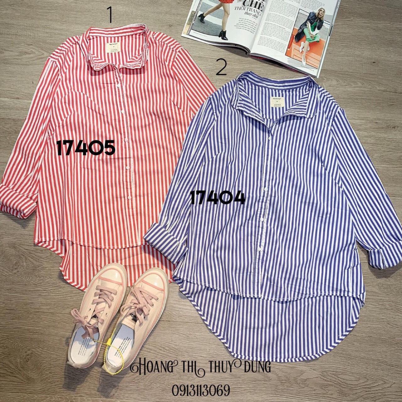 Áo Sơmi Sọc Lệch Tà Cá Tính TTS0251
