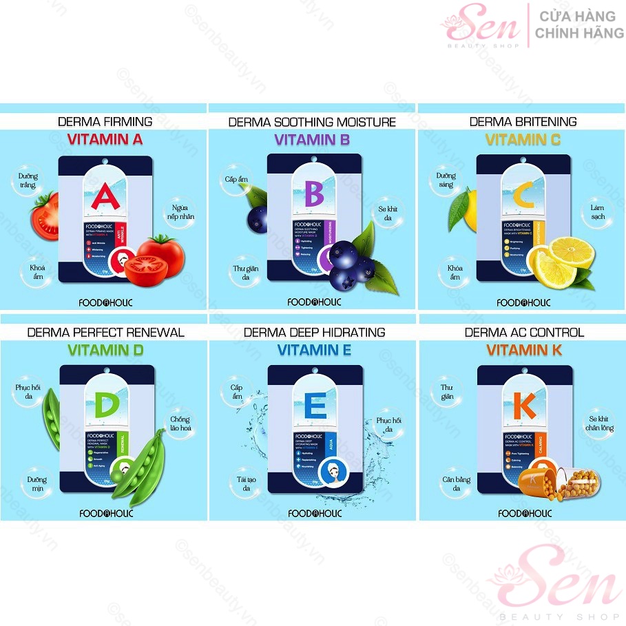 Mặt Nạ Giấy Foodaholic Essential Mask 23g