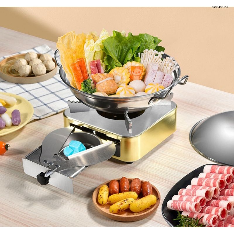 bếp cồn chịu nhiệt inox, bếp cồn ăn lẩu