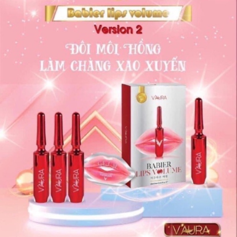 Tinh Chất Cấy Môi Vaura Babier Lips Volume ,mờ thâm làm hồng môi sau 7 ngày, serum cấy môi xuất xứ hàn quốc giá rẻ