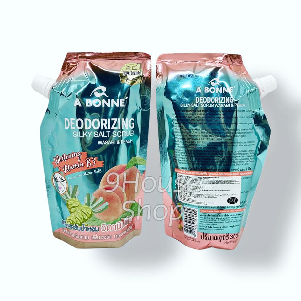 01 gói muối tắm trái cây dưỡng trắng da abonne thái lan 350gram