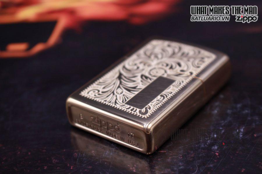 Bật lửa Zippo 352B – Zippo hoa văn cổ điển Venetian Brass