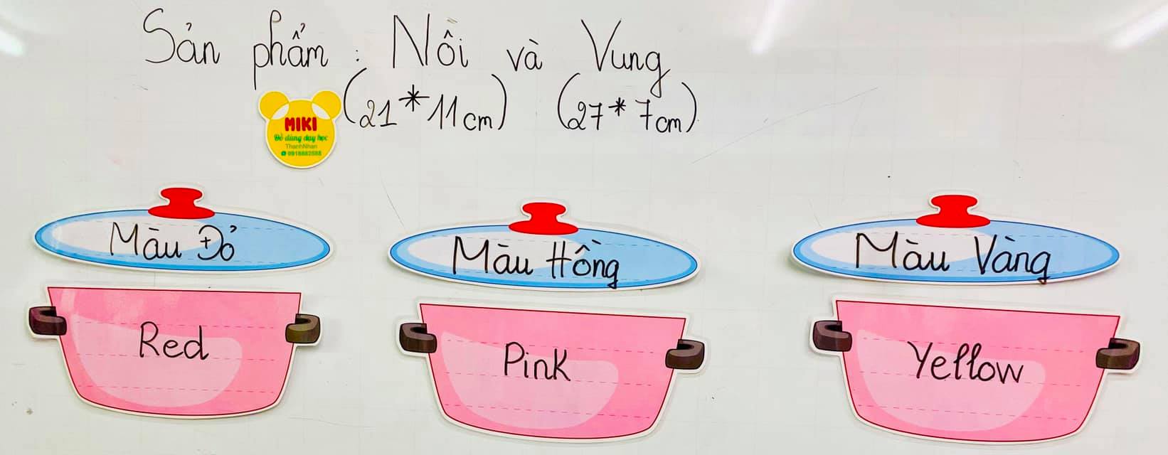 BỘ NỒI VÀ VUNG dạy học (Đồ Dùng Dạy Học MIKI)