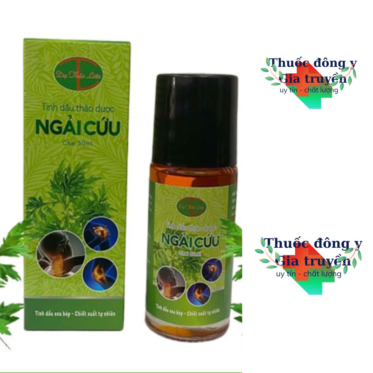 Tinh dầu ngải cứu DẠ THẢO LIÊN chai 50ml Tinh dầu xoa bóp đau nhức