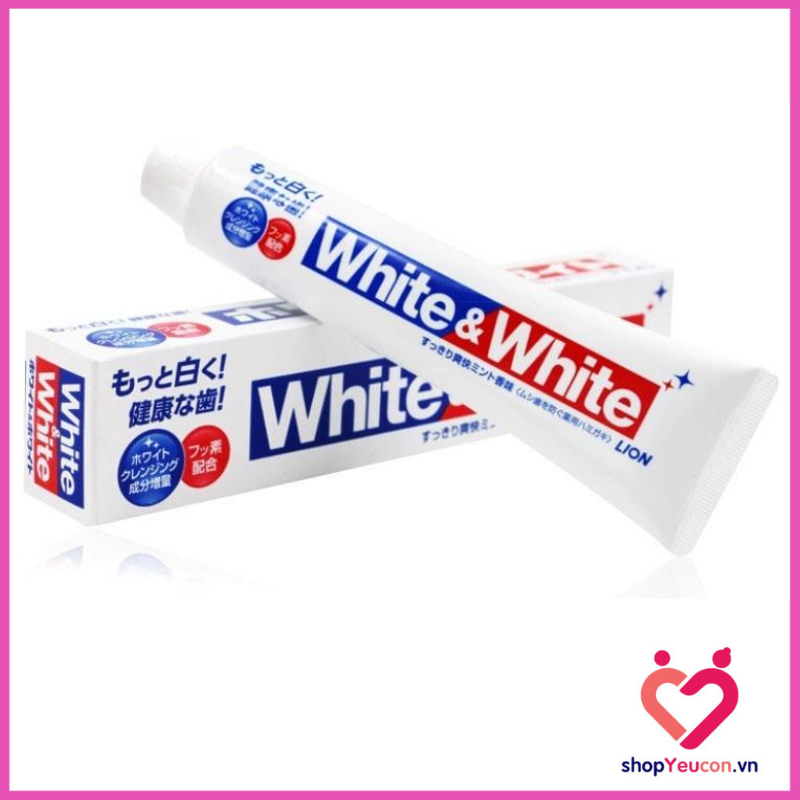 Kem Đánh Răng Trắng Răng White & White Nhật Bản 150g
