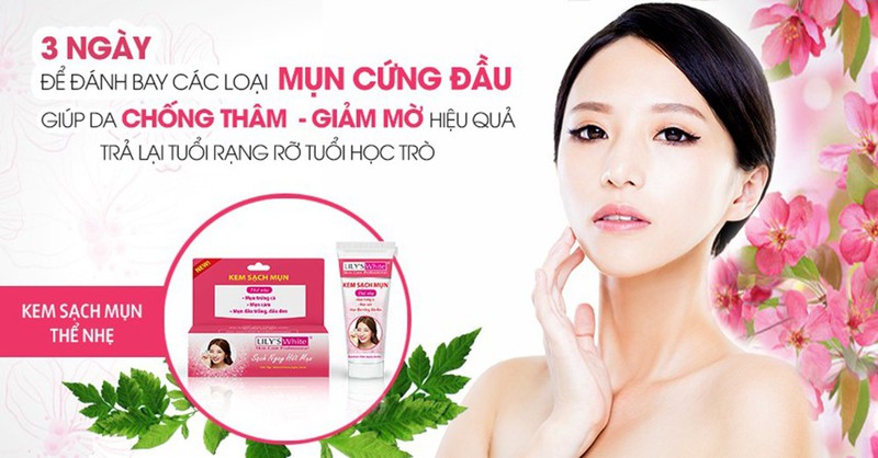 [HCM]Tuýp chấm mụn lily’s white thể nhẹ
