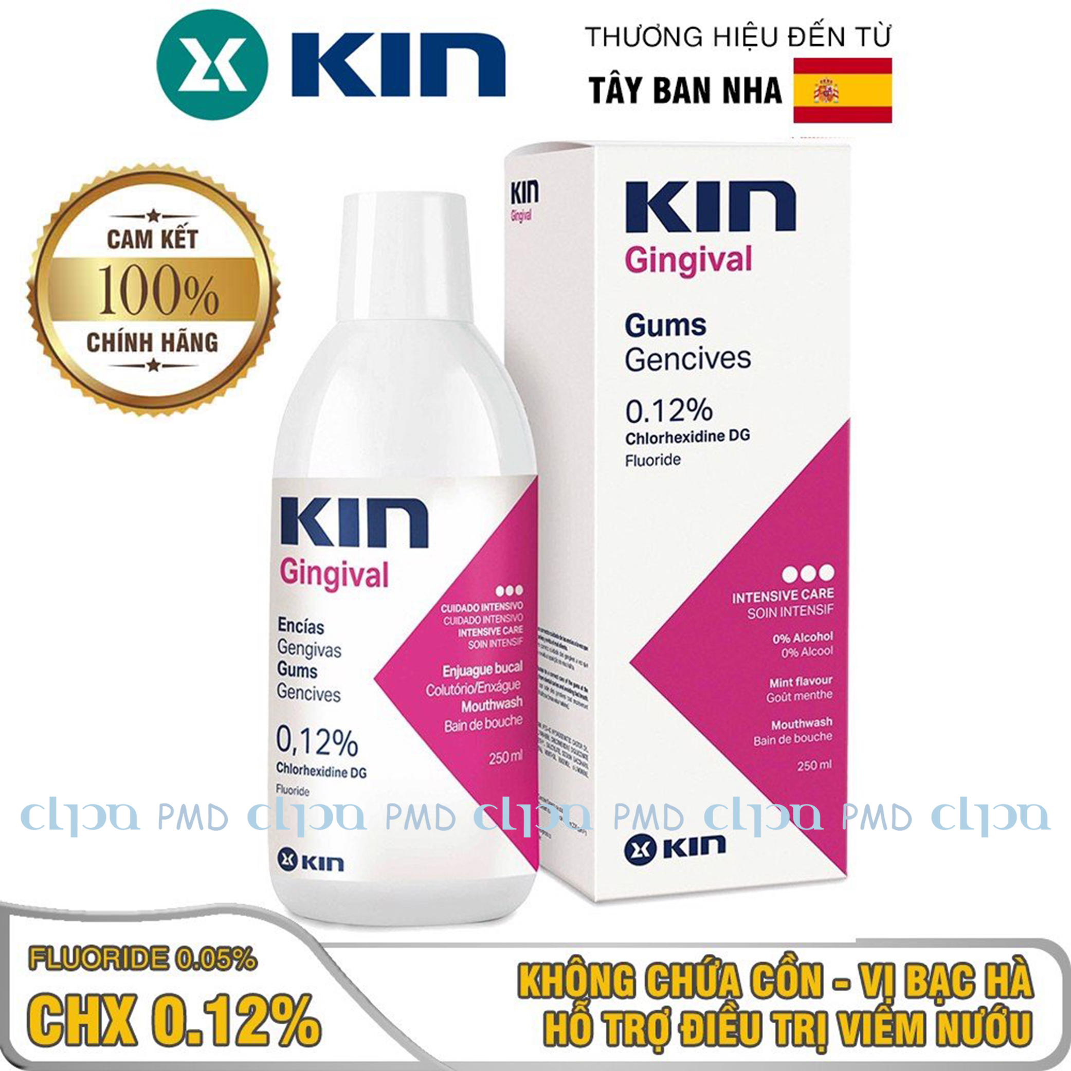 DUNG DỊCH SÚC MIỆNG - SÚC HỌNG 0.12% CHLORHEXIDINE KIN GINGIVAL