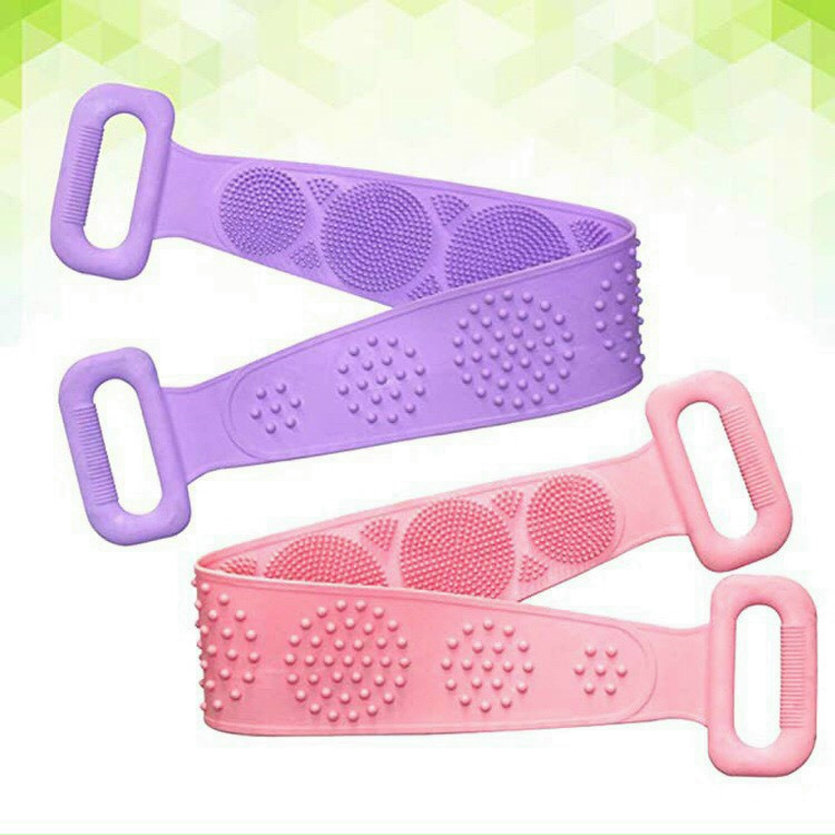 Dây tắm cọ, chà lưng 2 mặt bằng silicon đa năng [HÌNH THẬT] [yody_fashion]
