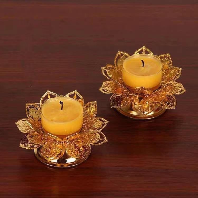 ĐẾ NẾN HOA SEN 1 NGỌN HỢP KIM KHÔNG CÓ BÓNG