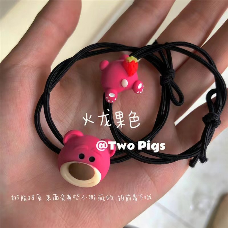 Cột tóc gấu losto đơn giản dễ thương- cột tóc gấu dâu - Selenshop