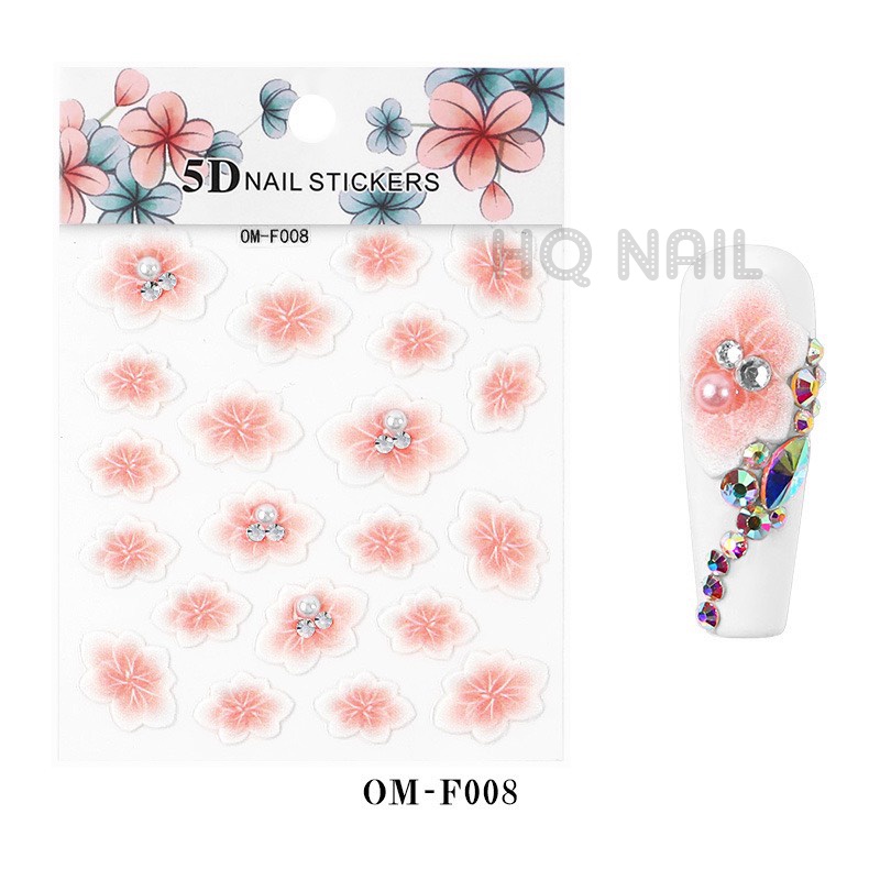 Stick hoa nổi 5D dán móng cực đẹp