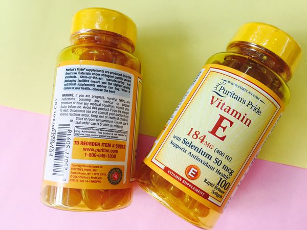 [HCM]Viên Uống Puritans Pride Vitamin E 184mg with Selenium 50mcg