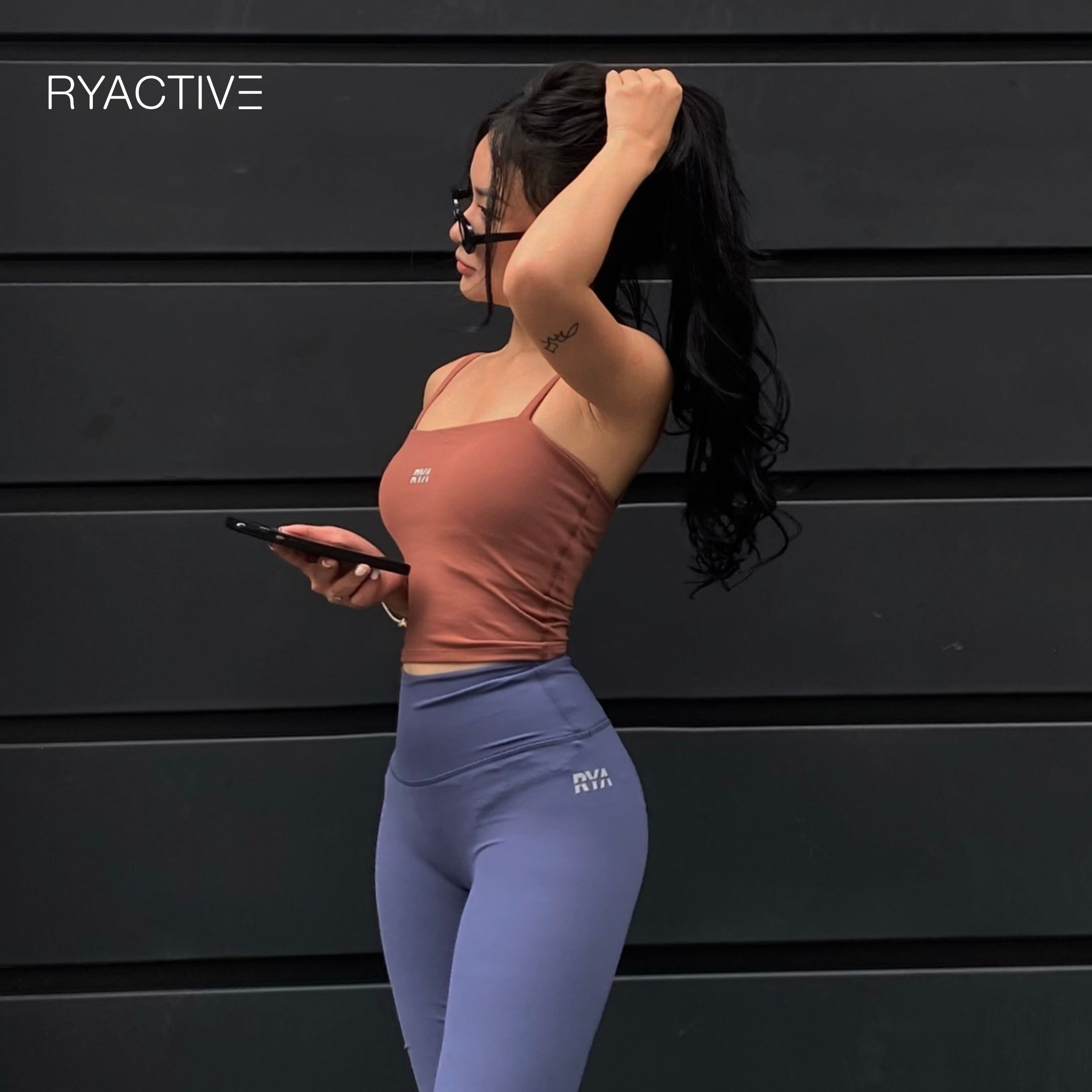 Áo ngực thể thao RYACTIVE - RELAXED SPORTBRA Chocolate