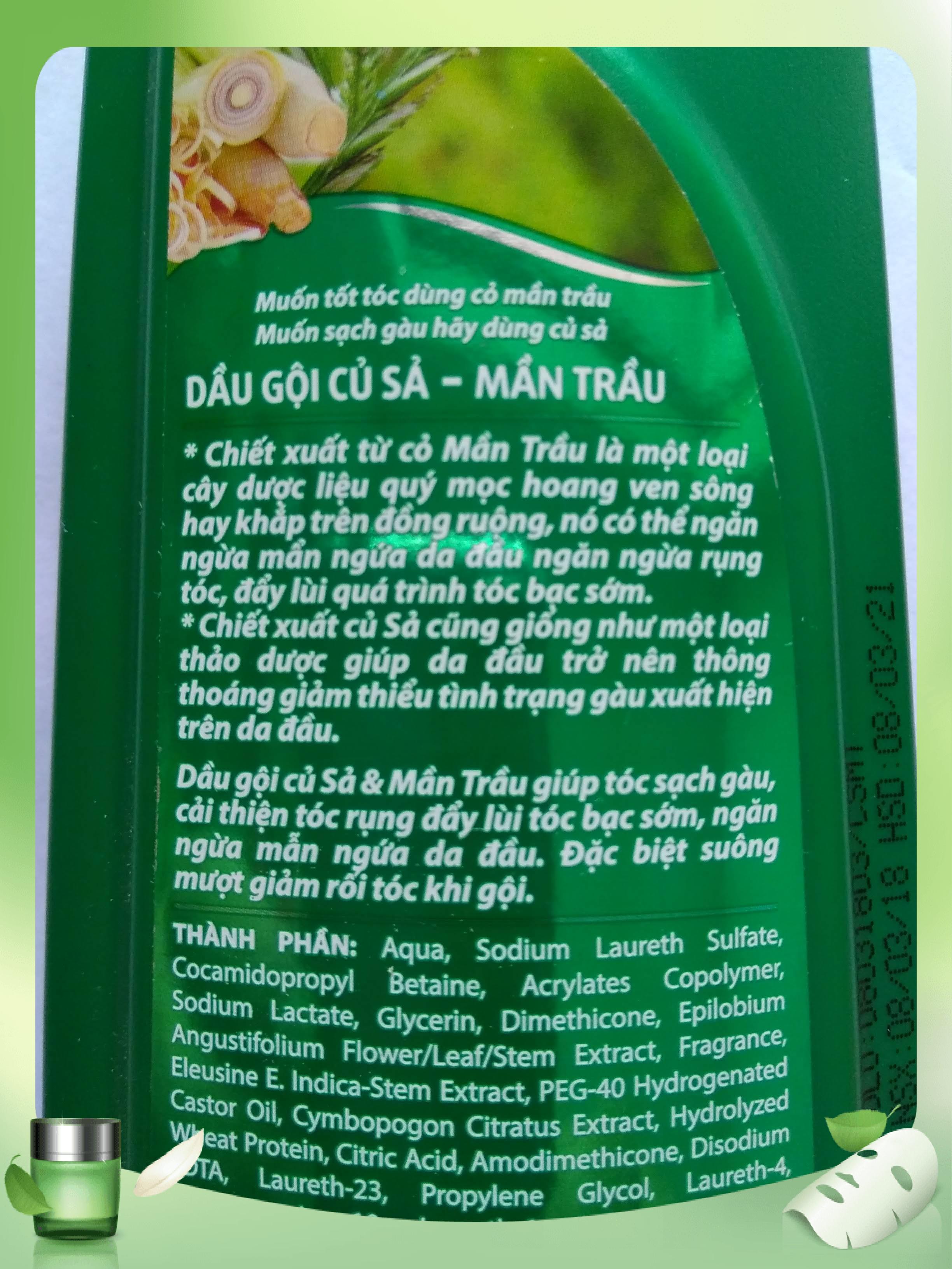 Dầu gội  củ sả mần trầu Thorakao 400ml