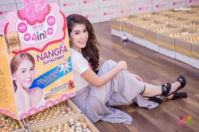 (hàng mới) kem chống nắng make up nhẹ nangfa hàng thái