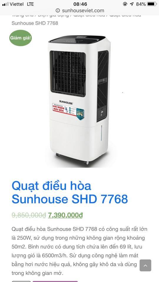 QUẠT ĐIỀU HOÀ SHD7768