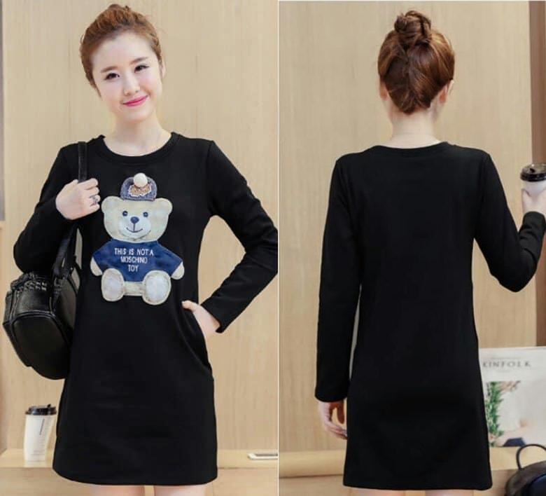[HCM]Đầm bầu thu đông tay dài có túi