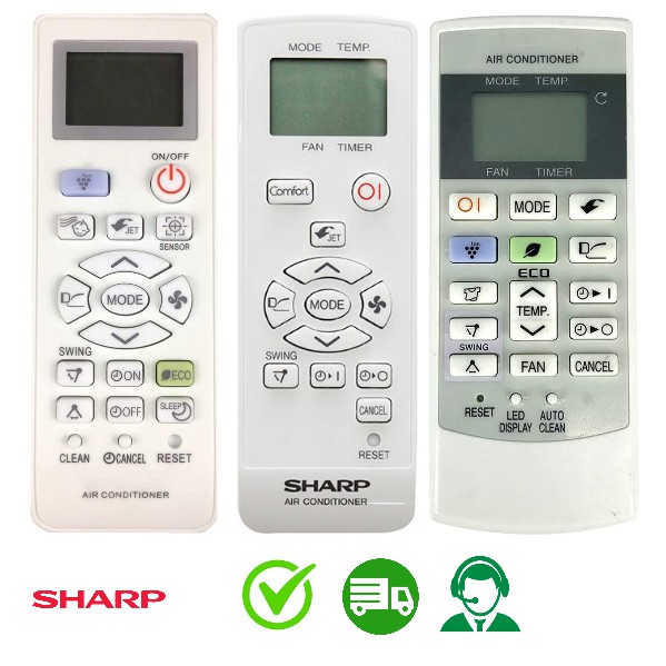 Điều khiển máy lạnh SHARP / Remote điều hòa SHARP j-tech inverter [Giao hàng toàn quốc BH 12 tháng]
