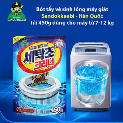 [HCM]Bột tẩy lồng máy giặt Sandokkaebi Korea 450g