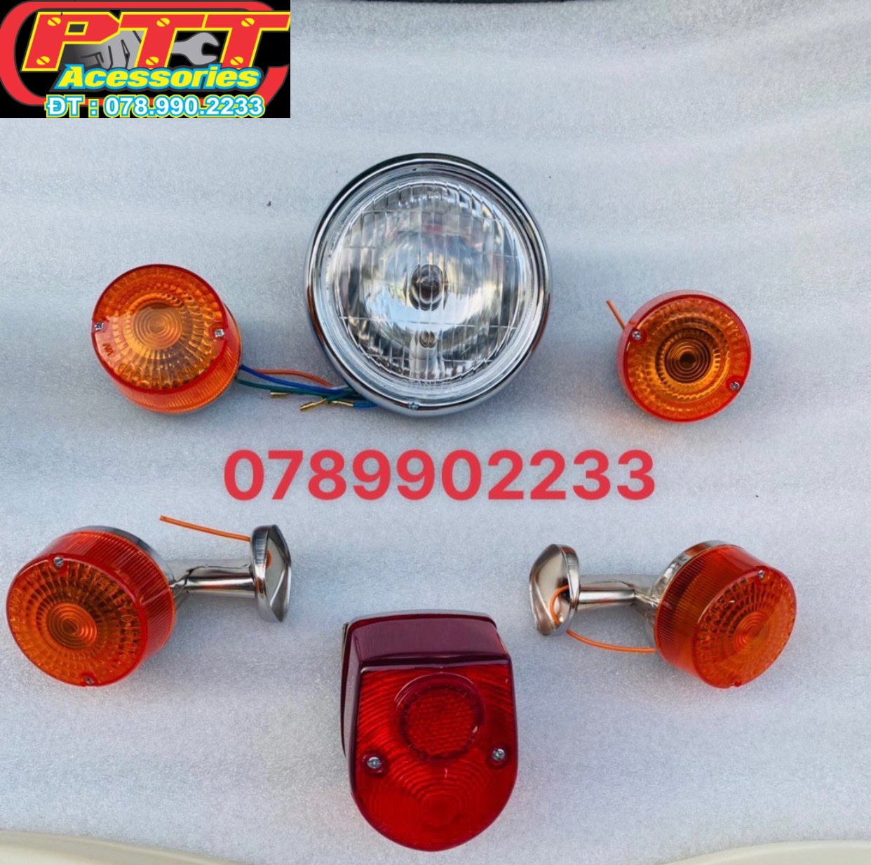 BỘ ( 4 MÓN ) ĐÈN + XI NHAN TRƯỚC - SAU XE CUB 81