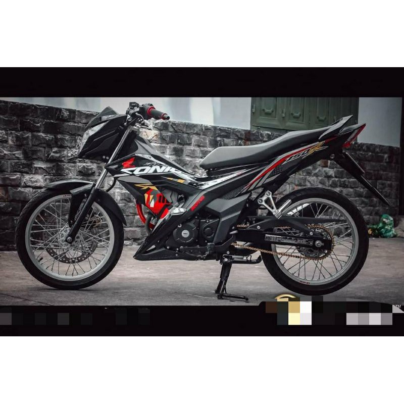 TEM RỜI SONIC 150 ĐEN - DECAL RUBY