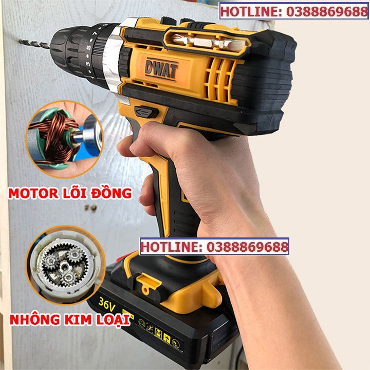 MÁY KHOAN PIN, BẮT VÍT CAO CẤP  36V , LÕI ĐỒNG 100%