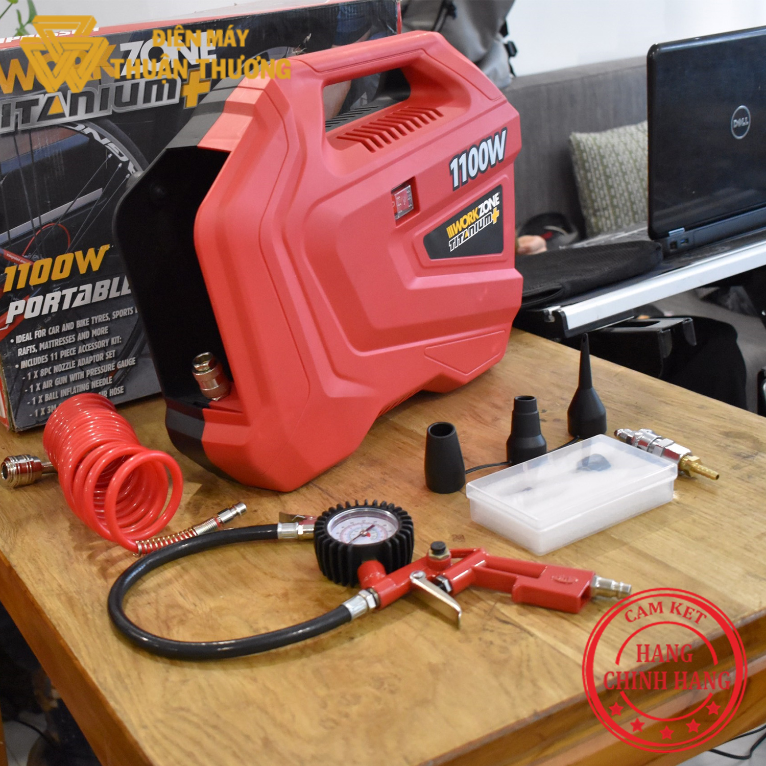 Máy Bơm Hơi 1100W Workzone PAP110