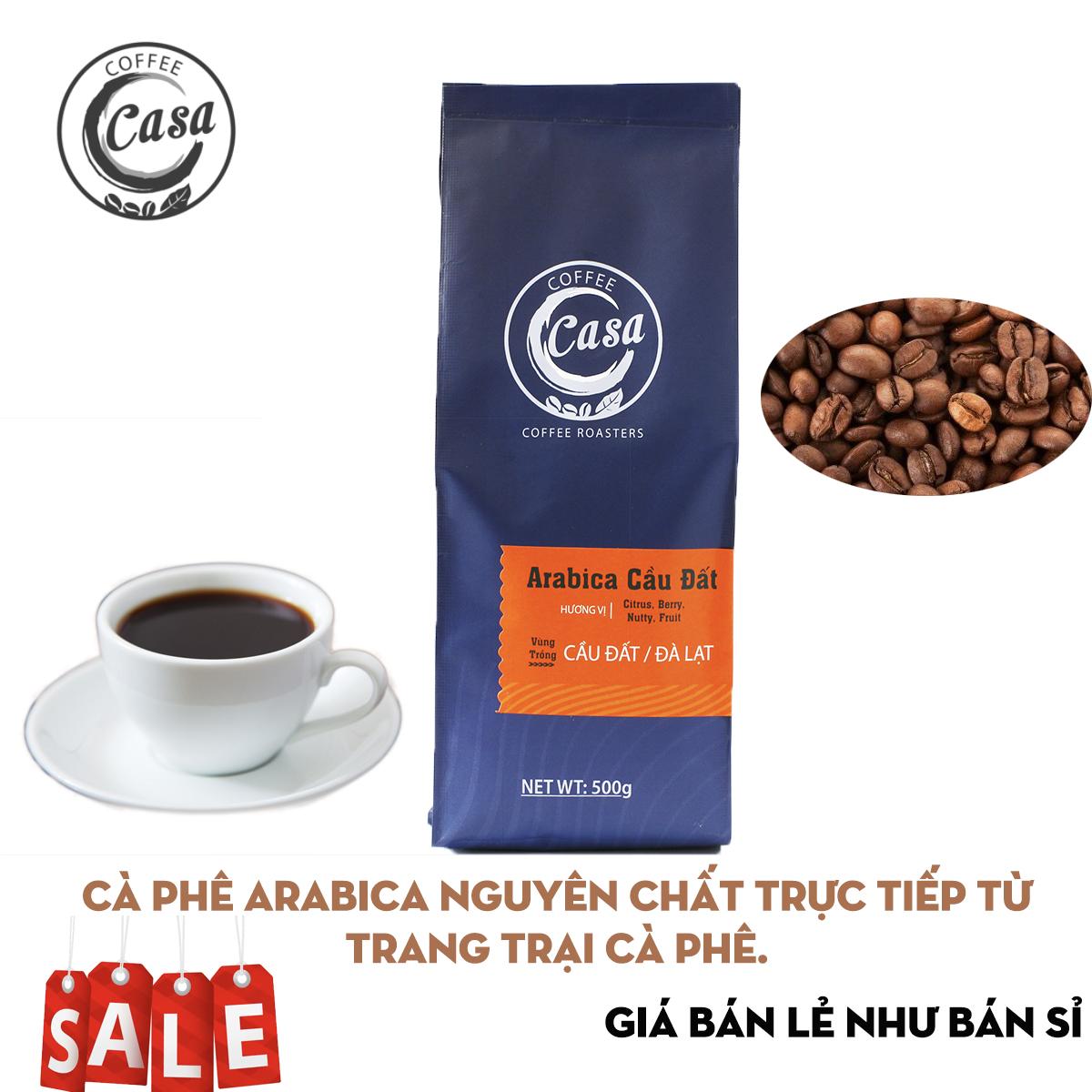 [HCM]Cà phê bột Arabica - Moka Cầu Đất nguyên chất chua thanh đắng nhẹ 500gr - Casa Coffee