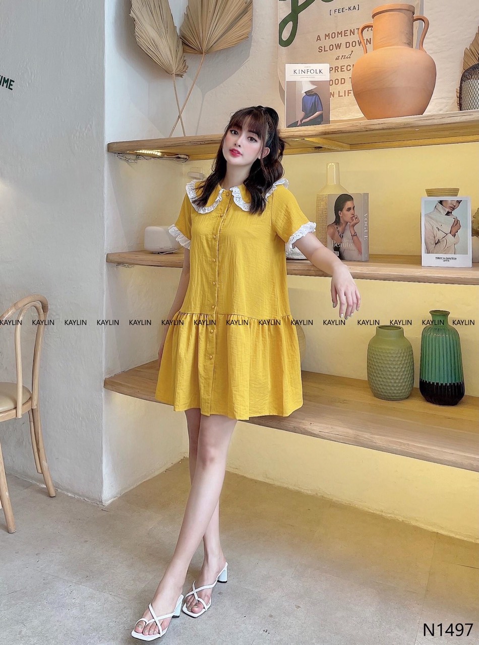 [HCM]Đầm kate bánh bèo dễ thương