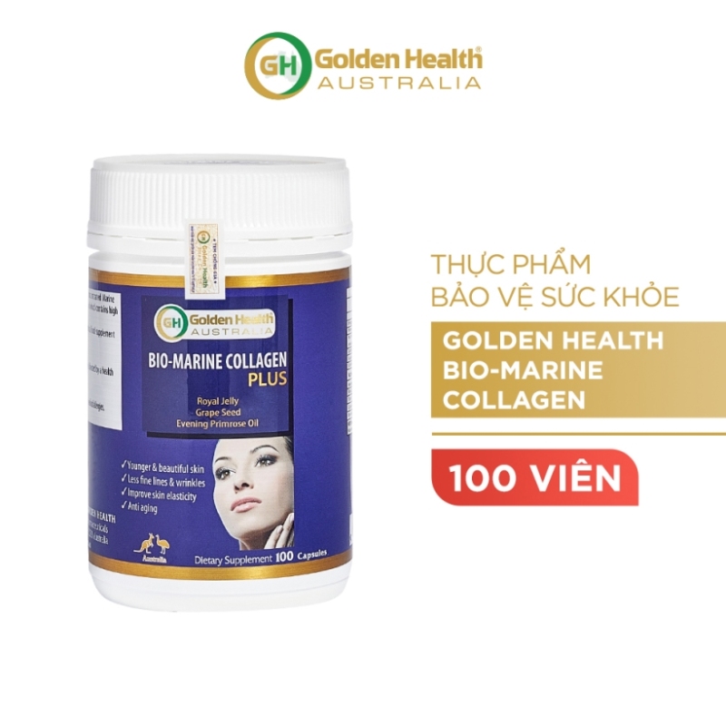 Viên uống hỗ trợ làm đẹp da Golden Health Bio Collagen cao cấp