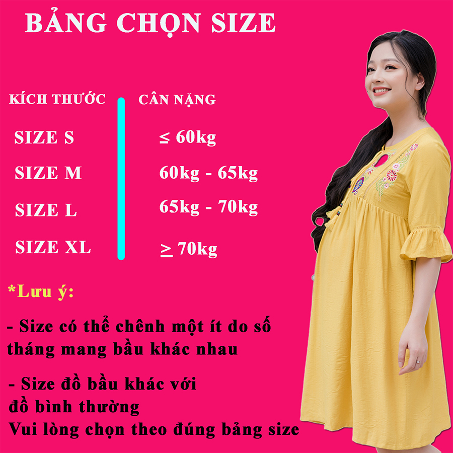 Đầm bầu cổ tròn phối ren tay Emum