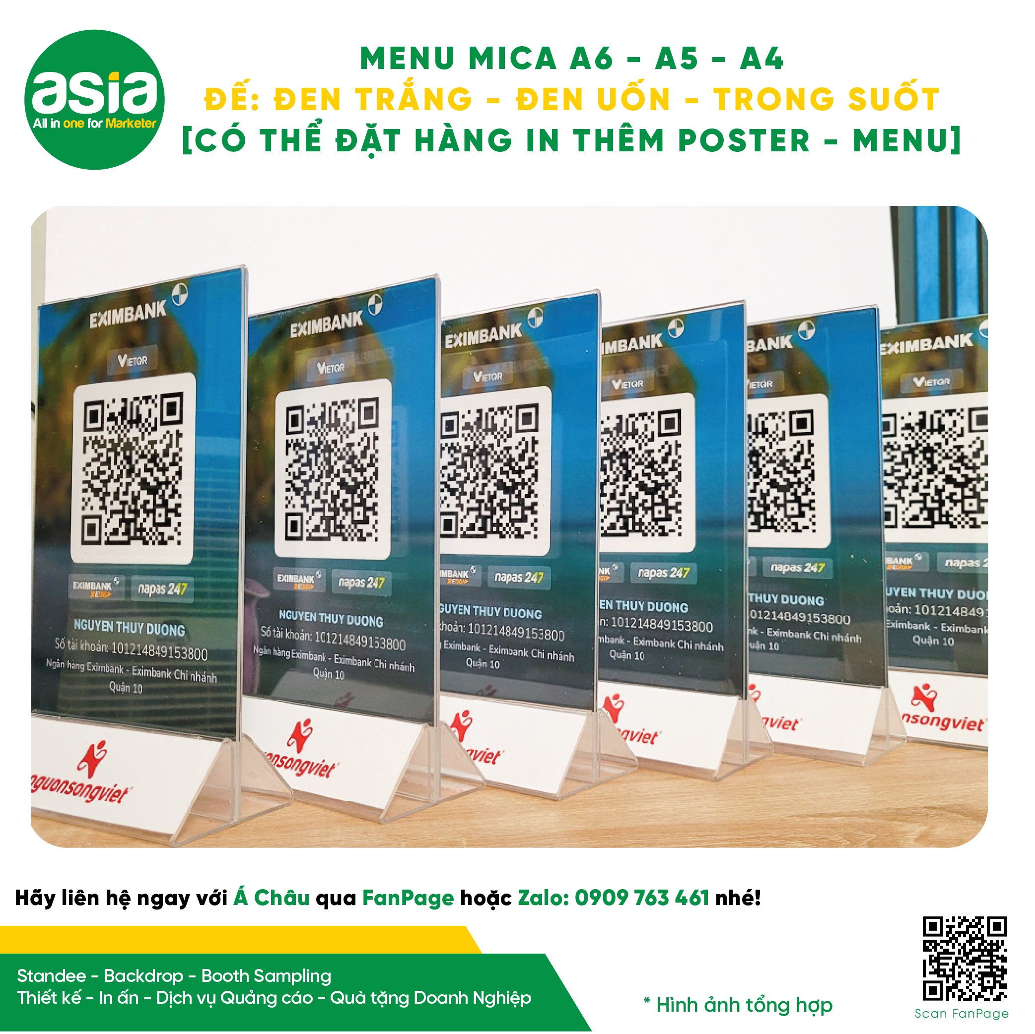 Menu mica, Tentcard Mica