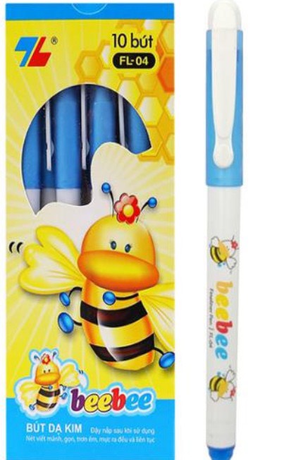 Hộp 10 cây bút lông kim beebee fl-04 màu tím