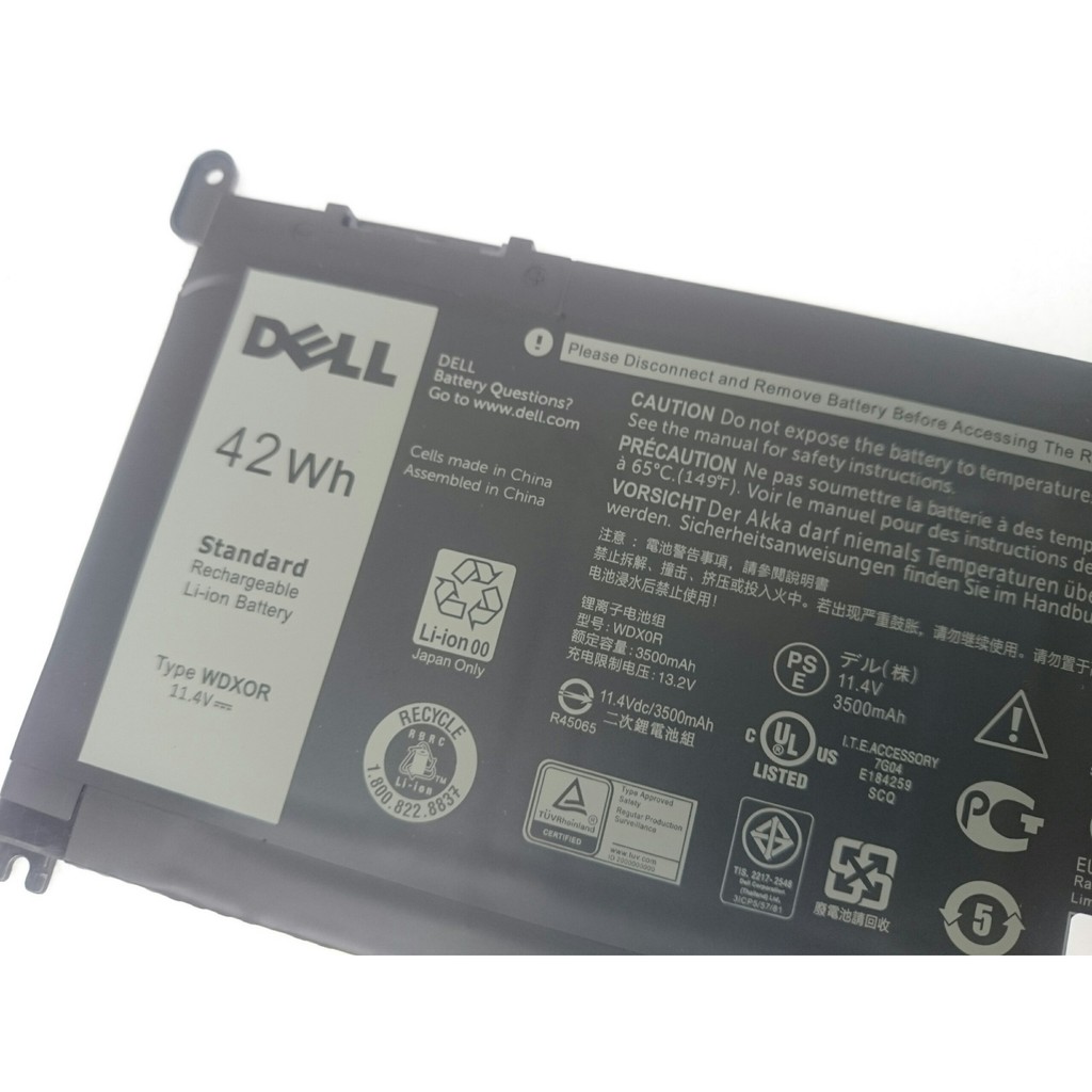 [HCM]Pin cho Laptop Dell Latitude 3400 3490 Dell Vostro 5581 5471 3580 Inprion 7359 Loại 42WH mã pin WDXOR Hàng Full Hộp - Bảo Hành Toàn Quốc