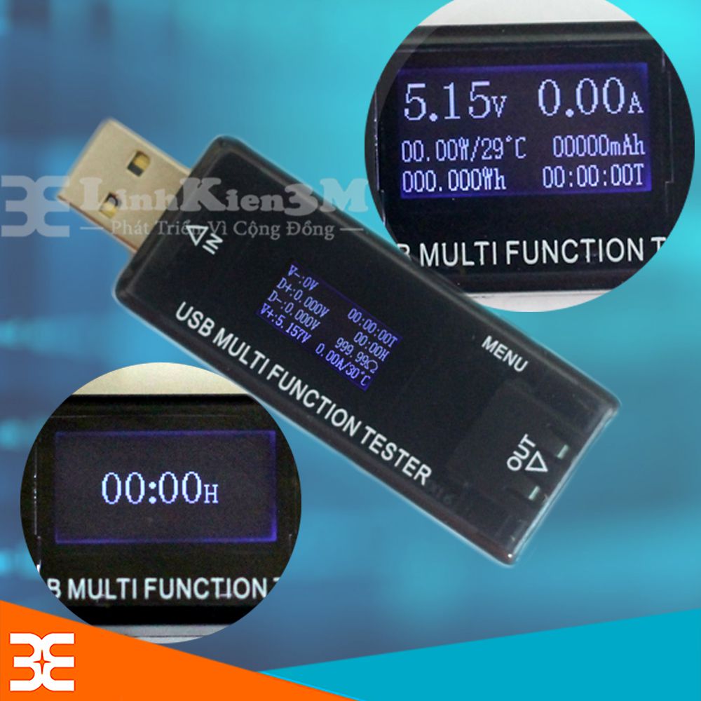 Usb đo dòng - đo áp tester v4 4v-30v 3.5a mx16