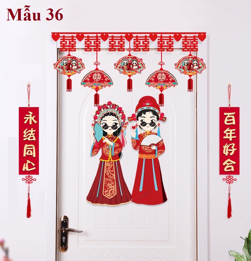 Set trang trí cửa phòng cưới