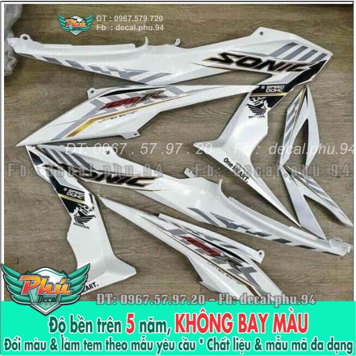 Tem rời Sonic Trắng đen (X)