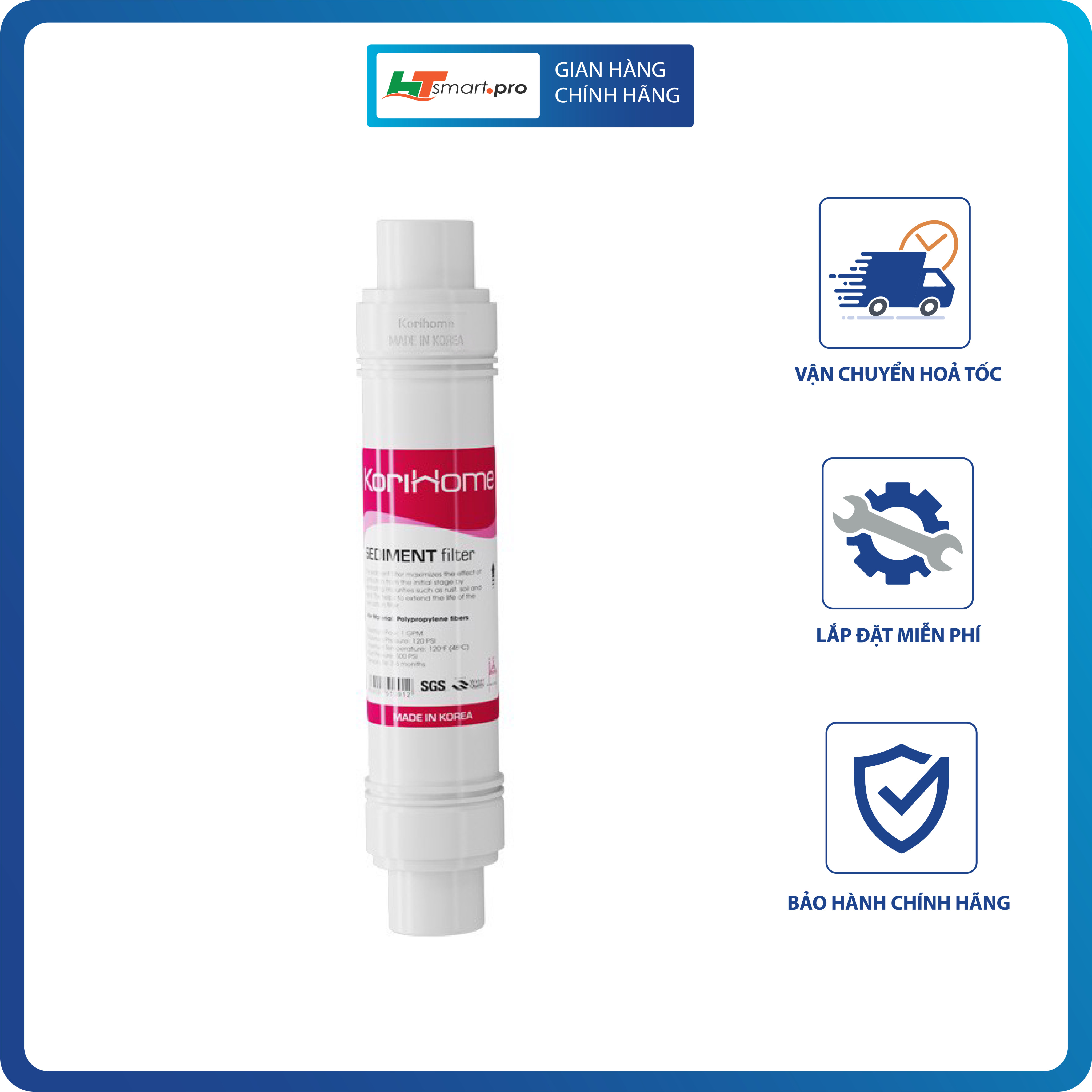 Bộ 3 lõi lọc thô Korihome 123