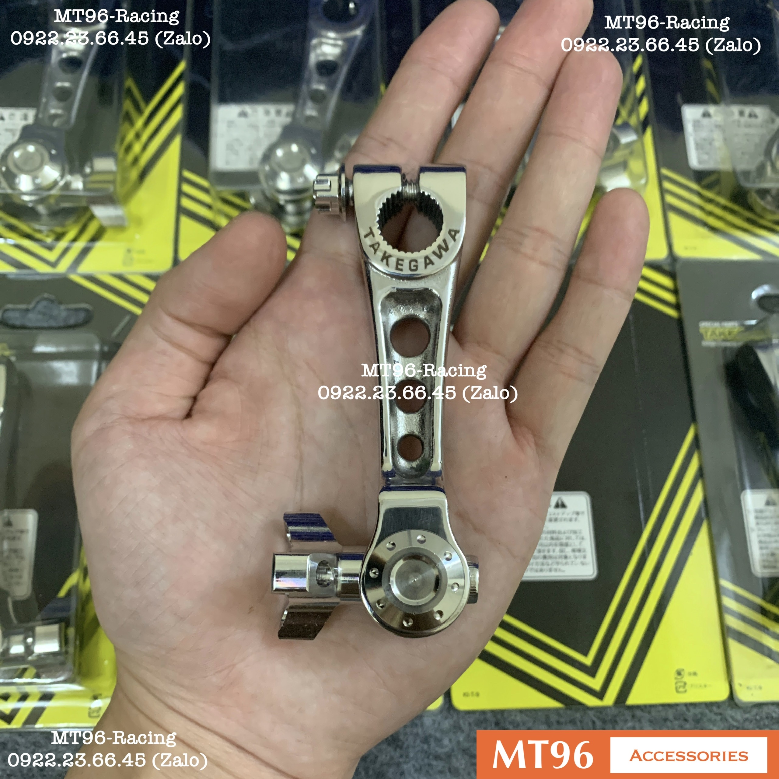 Càng Thắng Takegawa Inox 304 Nguyên Khối Siêu Bóng Siêu Nét Gắn Nhiều Xe