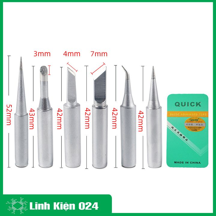Mũi hàn Quick 900M thay thế cho máy hàn Quick, Hakko 936 - 937