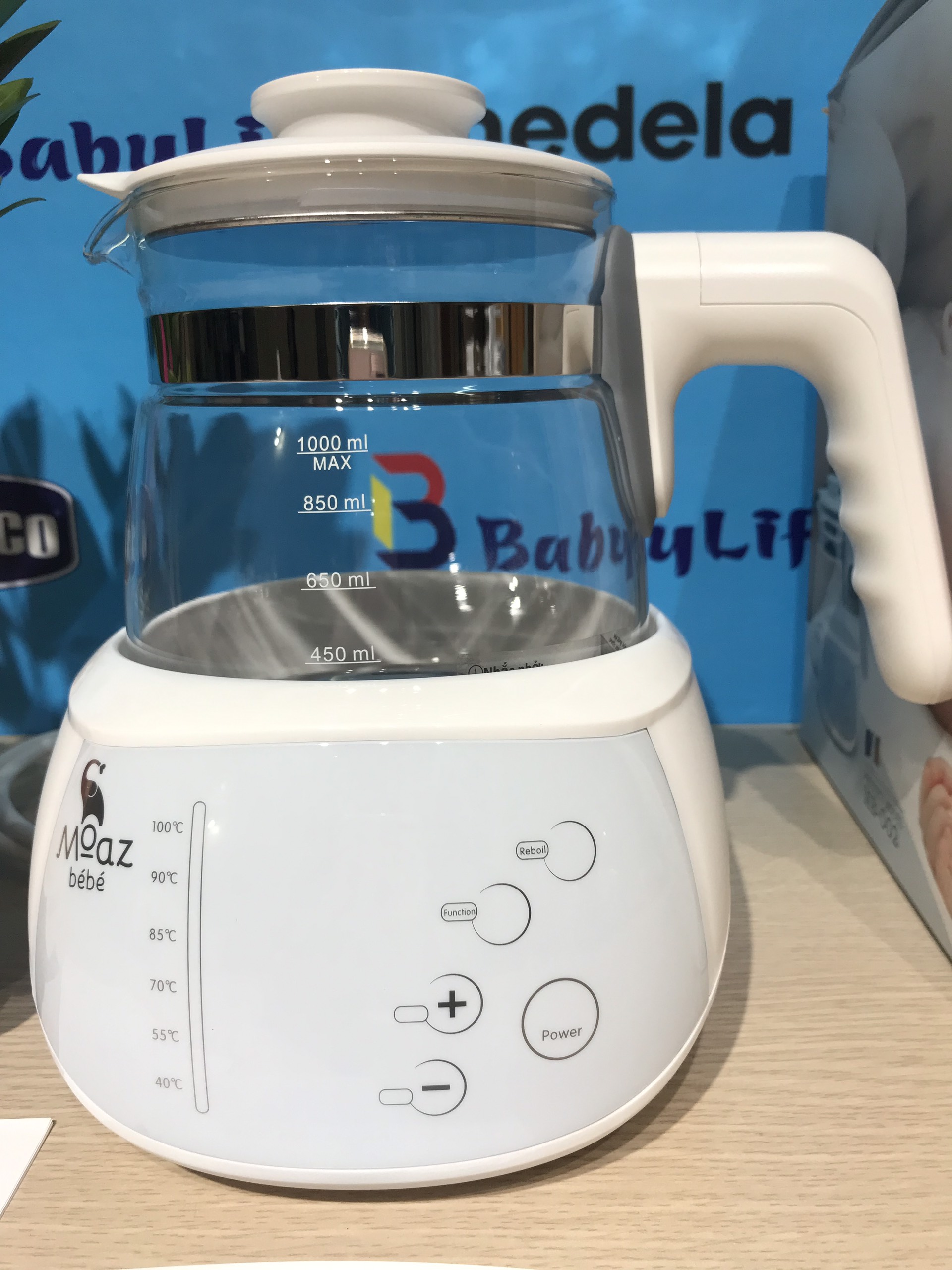 BÌNH ĐUN NƯỚC THÔNG MINH MOAZ BEBE 1000ML