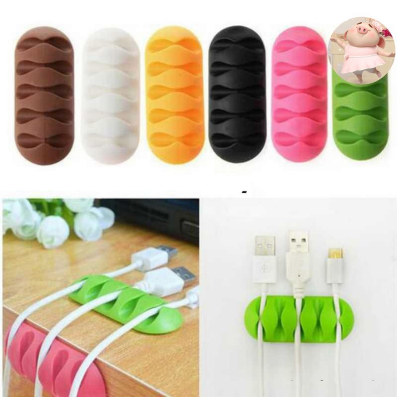 Kẹp 5 lỗ giữ cố định dây điện,dây cáp, dây sạc điện thoại