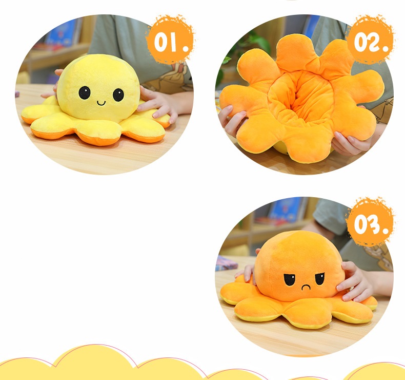 Bạch tuộc cảm xúc lật mặt 25cm