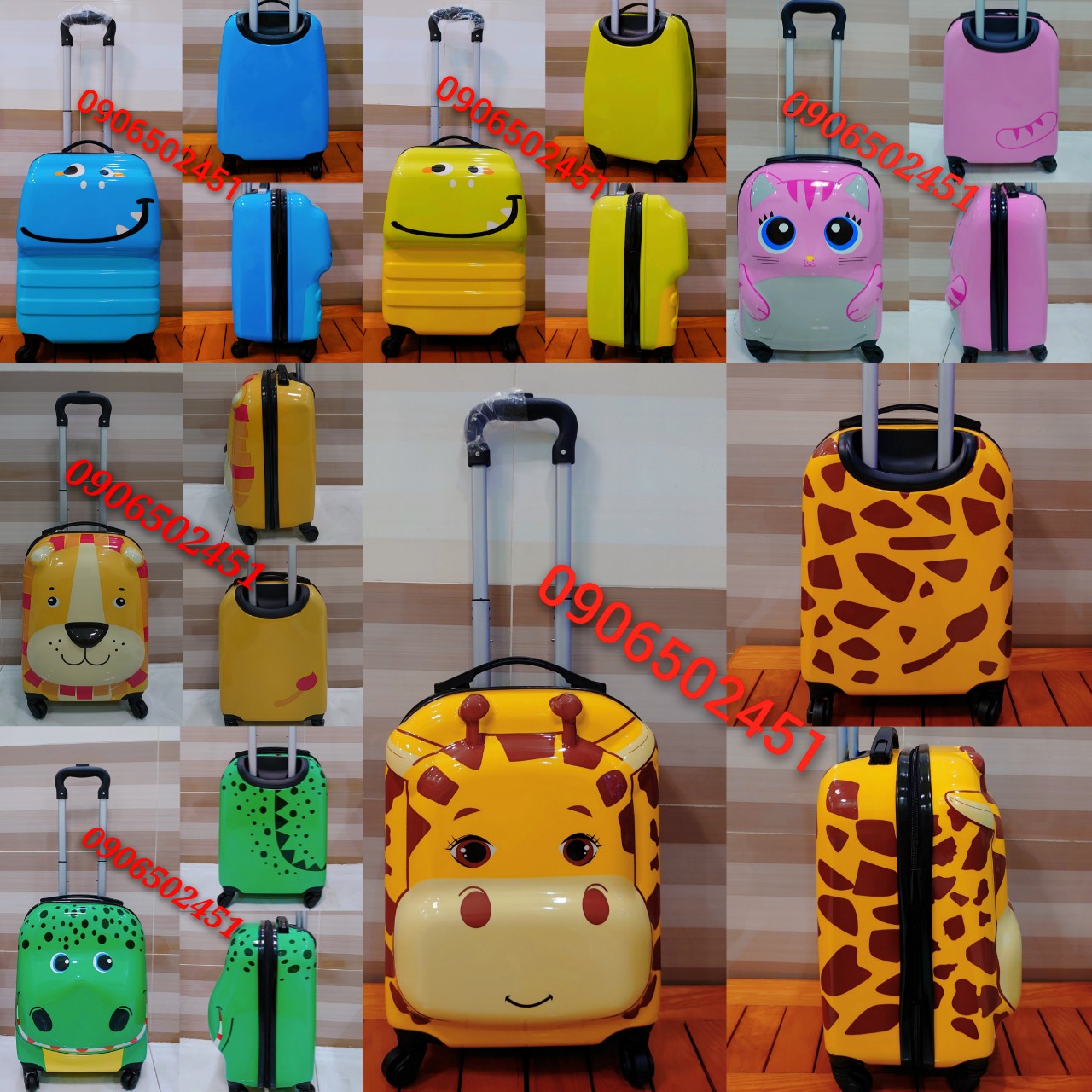 [HCM] Balo vali kéo Hàn Quốc họa tiết nhân vật hoạt hình và vali 3D HỌA TIẾT NỖI  cực đáng yêu dành cho bé trai và bé gái( balo kéo đi học hành lý xác tay du lich)